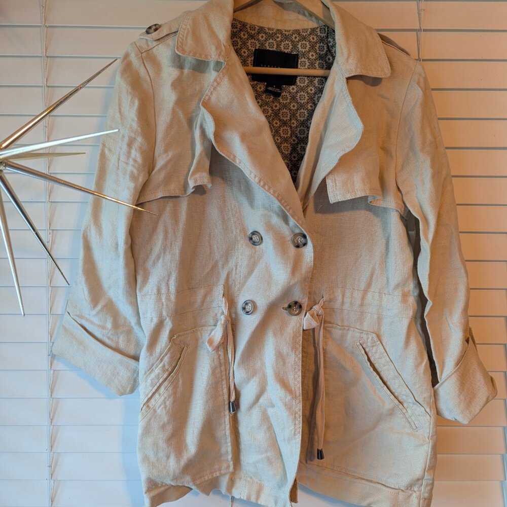 Sanctuary Anthropologie Linen Trench Woman's Small